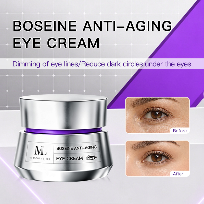Private Label MLXL OEM Cosmetic BOSEINE  Eye Cream Custom Manufacturer Firming Hydrating Anti-Aging Treatment for Fine Lines Wrinkles Dark Circles and Puffiness .