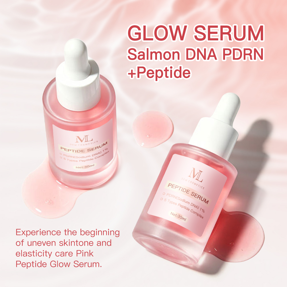 PDRN Salmon DNA Pink Peptide Face Serum MLXL OEM COSMETIC Custom Manufacturing Private Label Service